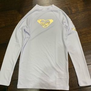 Roxy big girls hearted long sleeve rash guard gold